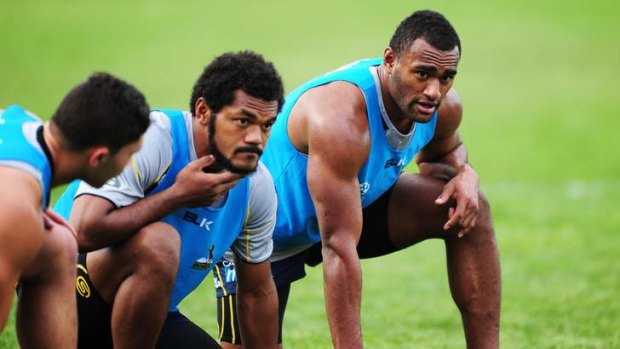 Henry Speight, centre, has blocked out his Wallabies omission.