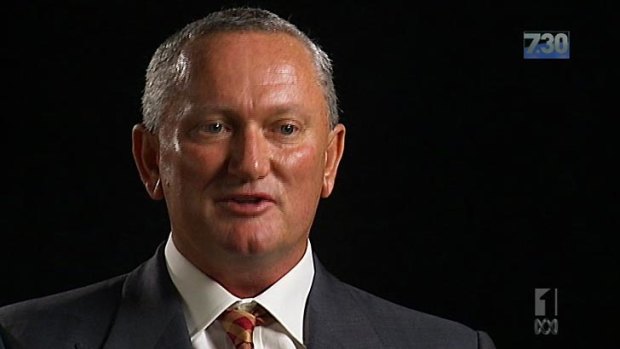 Stephen Dank, in a screengrab from the ABC's 7.30.