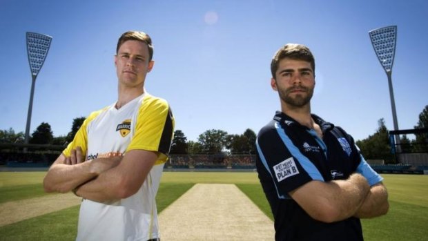Jason Behrendorff and Ryan Carters, both from Canberra, will play for WA and NSW respectively in the Sheffield Shield game at Manuka this week.