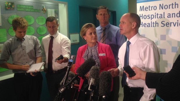 Campbell Newman with LNP candidate for Redcliffe Kerri-Anne Dooley.