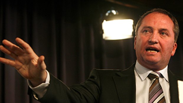 'People are getting sick of him' ... Nationals Senator Barnaby Joyce.
