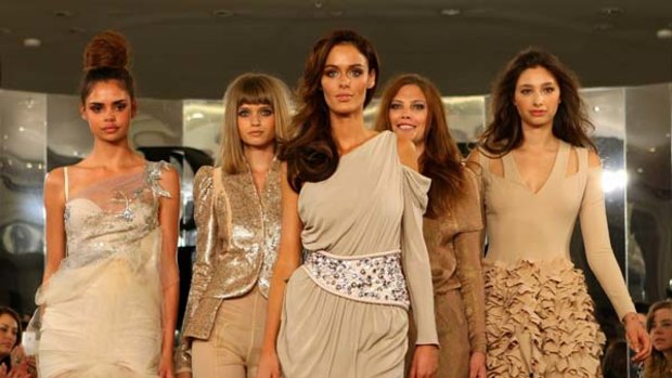 Models on the catwalk at the David Jones Spring/Summer 2010 Season Launch.