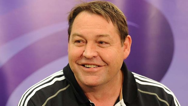 New Zealand assistant coach Steve Hansen at today's media conference.