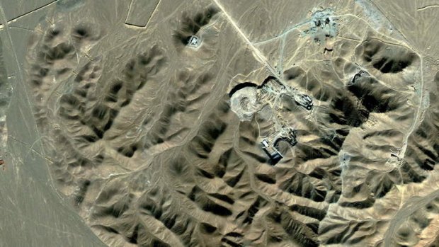 View from above: a satellite image of a suspected nuclear facility in Qom, Iran.