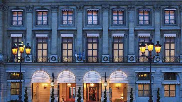Glamorous ... the facade of the Ritz Paris.