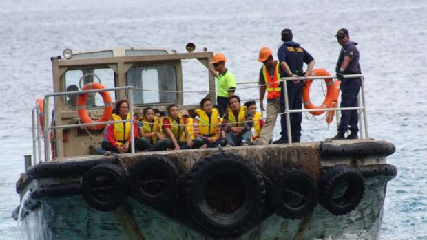 Vietnamese asylum seekers arrive on Christmas Island in March last year.