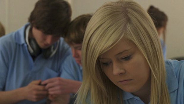 School games ... A scene from the anti-sexting film <i>Photograph</i>.