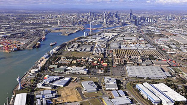 Big plans ... An aerial picture of Fishermans Bend.