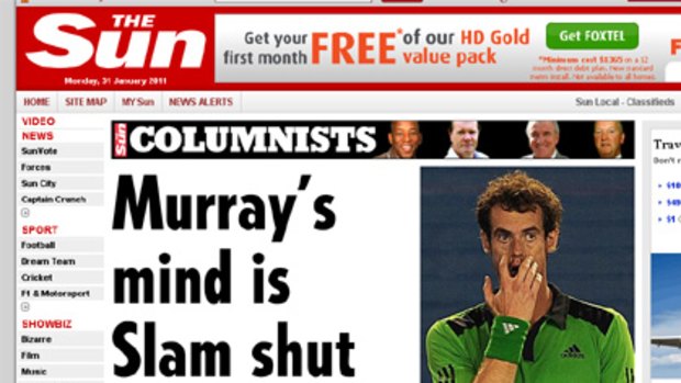 How The Sun reacted to Andy Murray's defeat.