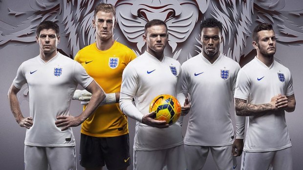 England have gone for a simple white shirt.