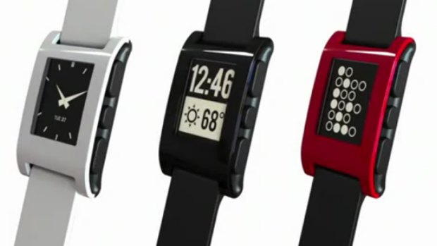 The Pebble E-Paper Smart Watch, a computerised dashboard for runners and cyclists.