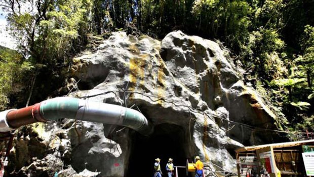 The Pike River Coal Mine portal in Atarau, New Zealand.
