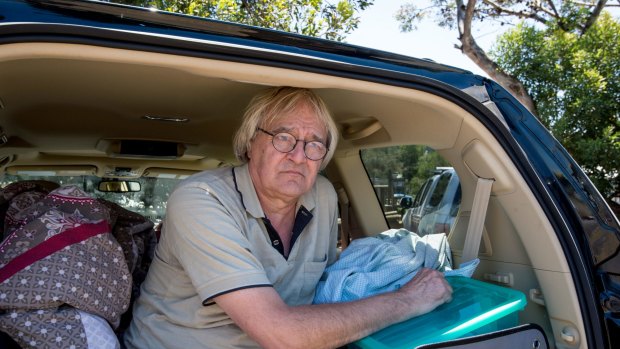 Kennet River resident Christian Cleveland has been sleeping in his car since the Christmas Day fire.