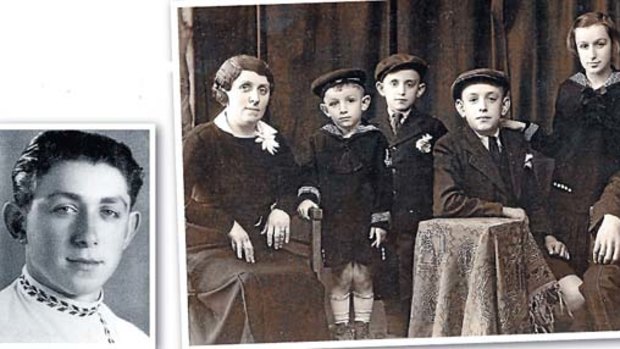 From little things . . . and early portrait of the Lowy family, with Frank second from left and as a 16-year-old in Israel.