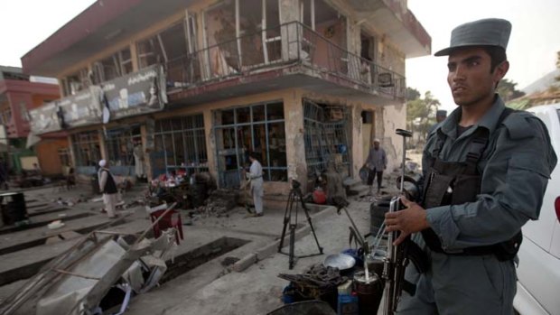 Kabul ... at least four suicide bombers were responsible.