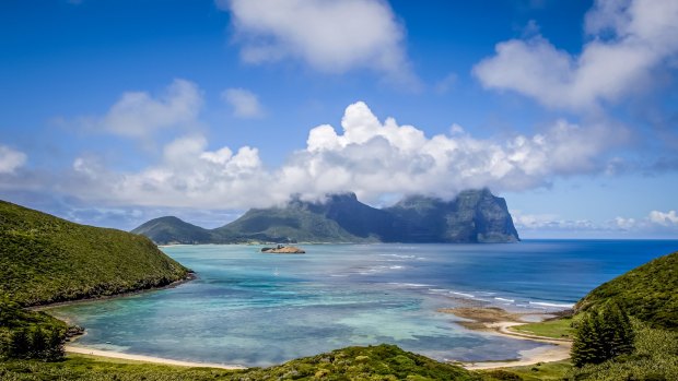 Lord Howe is a 14.55-square-kilometre crescent-shaped volcanic remnant in the Tasman Sea.