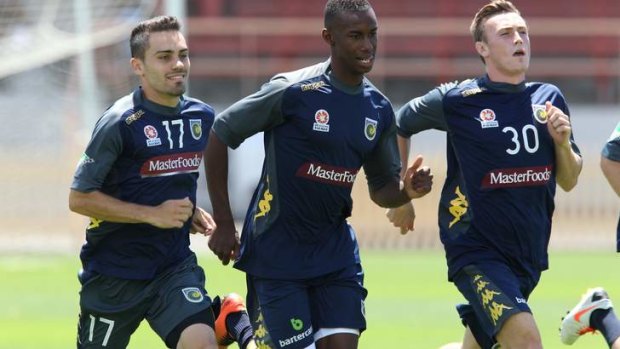 Homecoming: Bernie Ibini returned from his Chinese stint to rejoin his Central Coast Mariners teammates and faces Wellington Phoenix on Sunday.