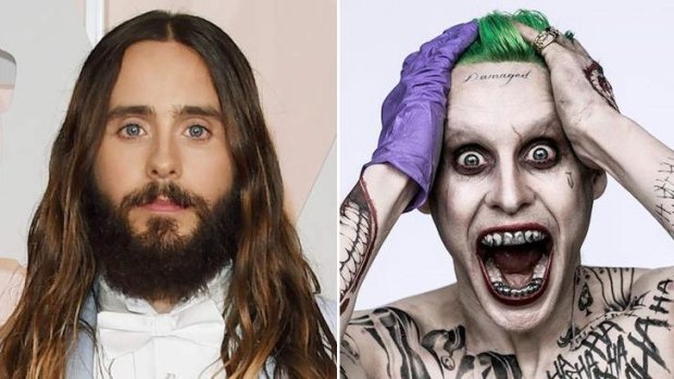 Jared Leto's transformation into the Clown Prince of Crime in the upcoming <i>Suicide Squad</i> movie.
