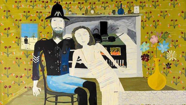 Sidney Nolan's <i>Constable Fitzpatrick and Kate Kelly </i>(1973).