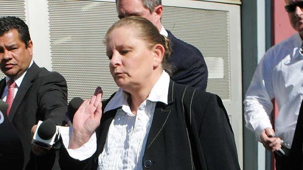 Adam McLean ... made no comment as she left prison.