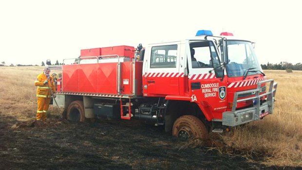 Vulnerable &#8230; the Rural Fire Service is having difficulties with backburning as many fire trucks are becoming bogged in muddy ground.