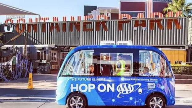 A driverless shuttle from Las Vegas was involved in a crash last week