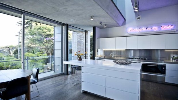 The kitchen in the Pulver house, Clifton Gardens.