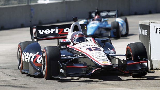 Will Power avoided a final-lap crash to win in Houston.
