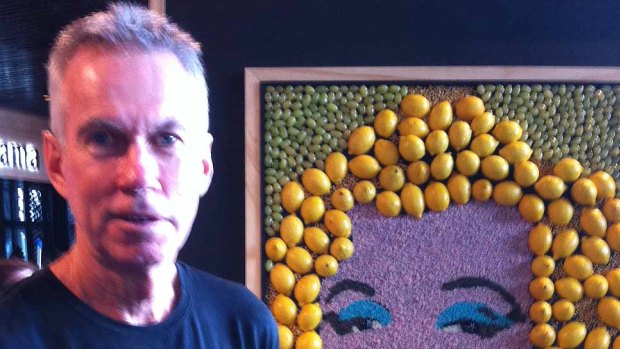 Maleny artist Gary Myers with his edible take on a pop art classic.