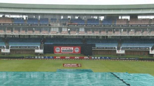 Rain stopped any chance of play in the first T20 international between South Africa and Australia.