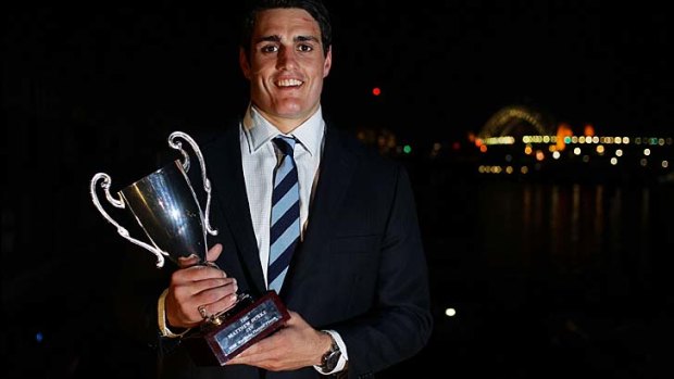 Ready to roll ... Dave Dennis with his Waratahs' player of the year award.