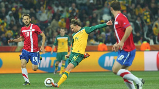 Socceroo Brett Holman in action during the 2010 World Cup in South Africa.