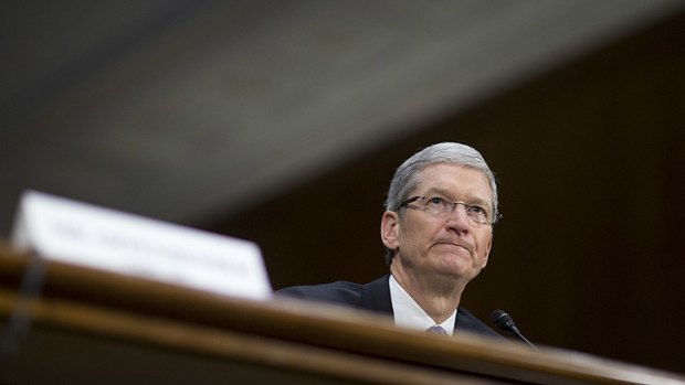 Tim Cook, chief executive officer of Apple, during a Senate investigations hearing into corporate tax shifting.