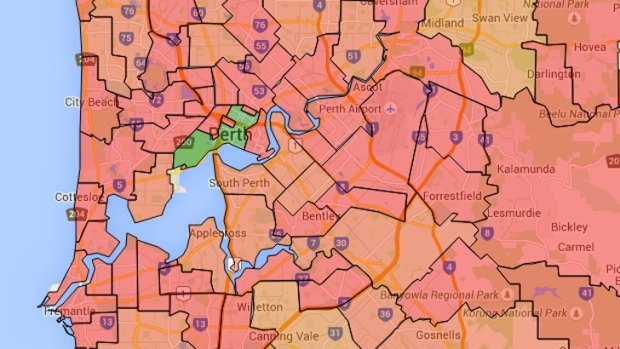 Perth, Ashley Madison credit card transactions by postcode.