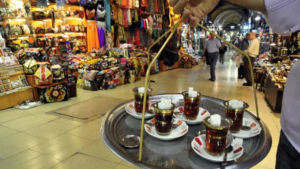 Cuppa, anyone? Tea time at Istanbul's Grand Bazaar.