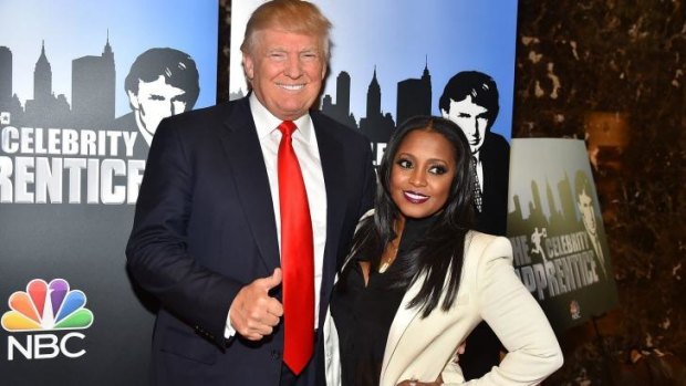 Donald Trump and Keshia Knight Pulliam ahead of the actress being fired from <i>Celebrity Apprentice</i>.