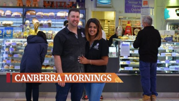 Clinton Sheehan and Shubana Krishnakumar of Erindale Cakery Bakery, one of two Canberra bakeries with award-winning pies.