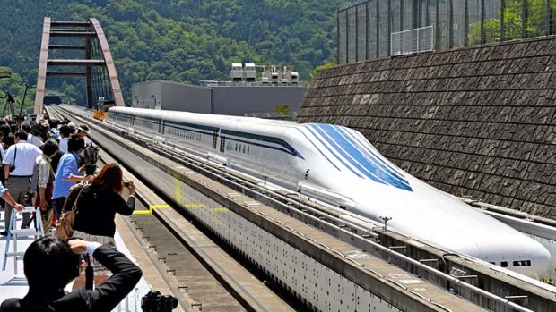Faster than a speeding bullet train: Japan is testing a maglev (magnetic levitation) train capable of reach speeds up to 581 km/h.