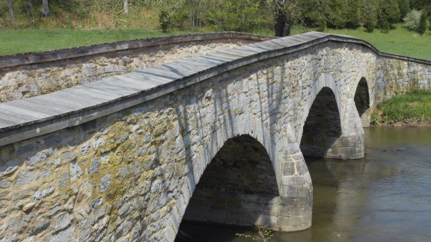 The Burnside Bridge spanning Antietam Creek.