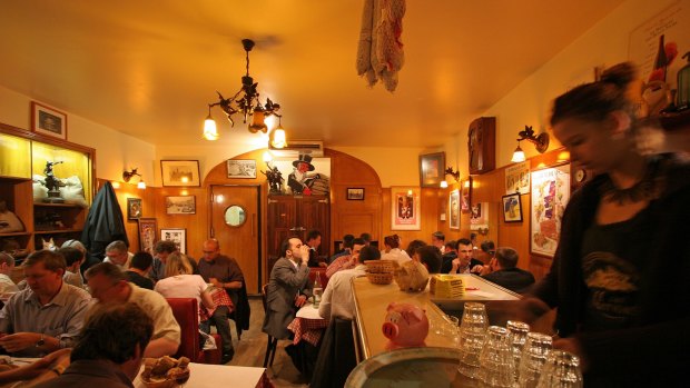 Local lore: A typical Lyon cafe.