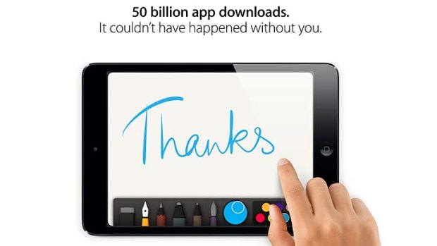 "Thanks": The message displayed on Apple's website.