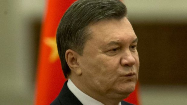 Under pressure: Ukraine President Viktor Yanukovych.