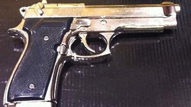 The stolen replica firearm is similar to the one pictured.