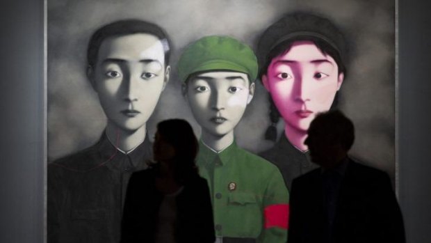Chinese artist Zhang Xiaogang's "Bloodline: Big Family No.3" sold for $13 million.