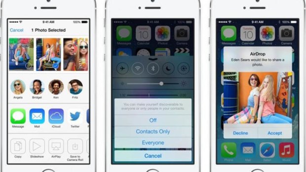 AirDrop in iOS 7.
