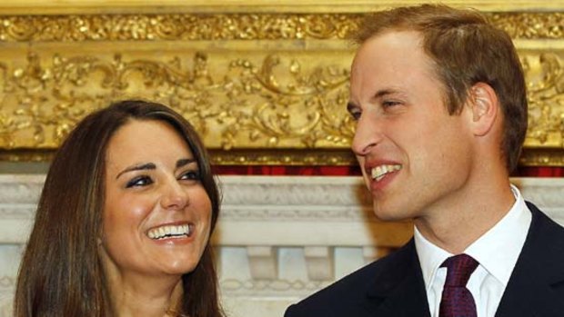 The happy couple ... Britain's Prince William and Kate Middleton.