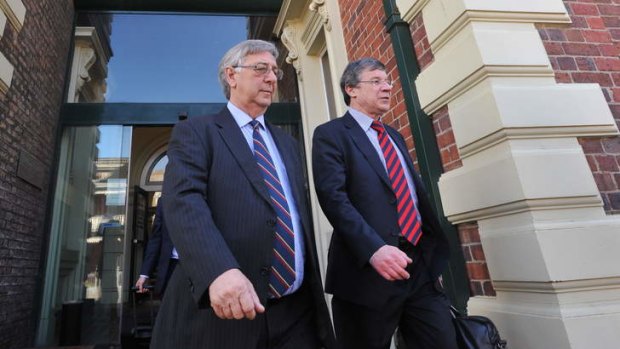 John Gay leaves court in Launceston after pleading guilty to insider trading in August 2013.