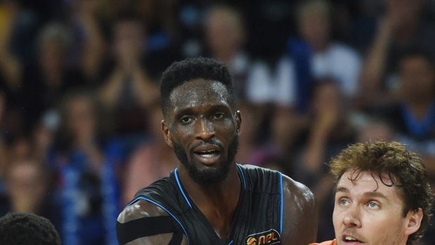 Final push: Ekene Ibekwe and the Breakers will look to squeeze past the Cairns Taipans in the grand final.