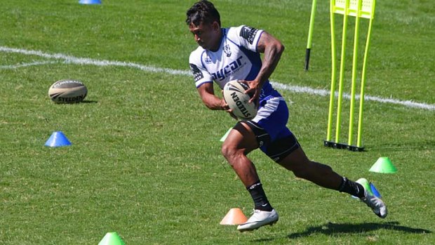 Hopes and dreams: Ben Barba puts on a burst of speed in training.