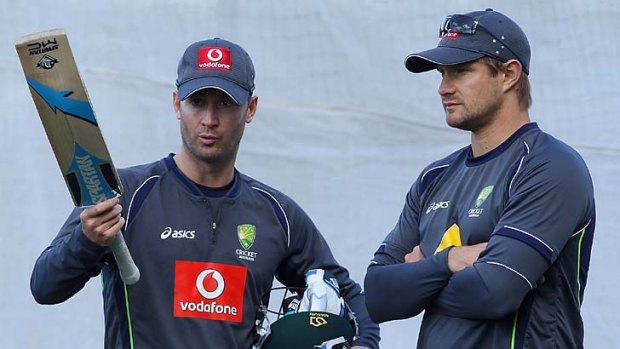 Different ways of going about their job: Michael Clarke and Shane Watson.